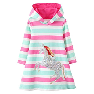 Sweat à capuche Licorne rose fille/garçon