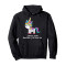 Sweat à capuche Licorne noir fille - miniature