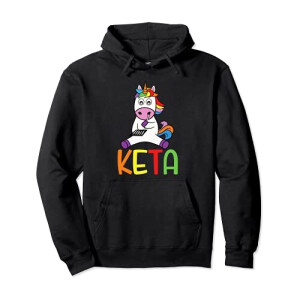 Sweat à capuche Licorne noir homme/femme