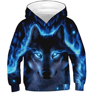 Sweat à capuche Loup  fantôme garçon