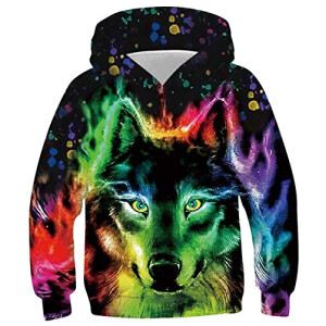 Sweat à capuche Loup wolf dream fille/garçon