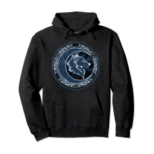 Sweat à capuche Loup noir homme/femme