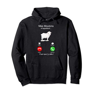 Sweat à capuche Mouton noir homme/femme