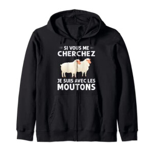 Sweat à capuche Mouton noir homme/femme