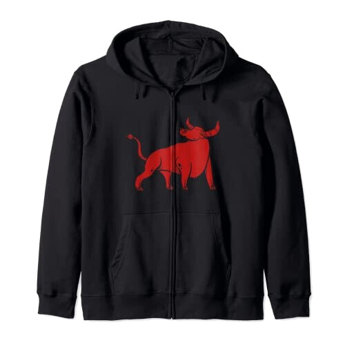 Sweat à capuche Taureau noir homme/femme
