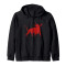 Sweat à capuche Taureau noir homme/femme - miniature