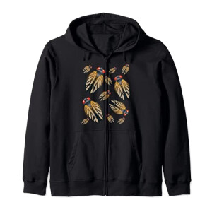Sweat à capuche Cigale noir homme/femme