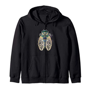 Sweat à capuche Cigale noir homme/femme