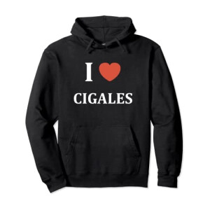 Sweat à capuche Cigale noir homme/femme