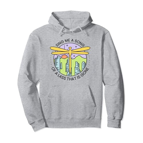 Sweat à capuche Libellule gris homme/femme