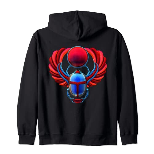 Sweat à capuche Scarabée noir homme/femme