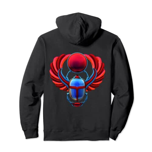 Sweat à capuche Scarabée noir homme/femme