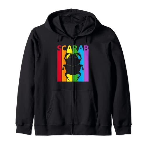 Sweat à capuche Scarabée noir homme/femme
