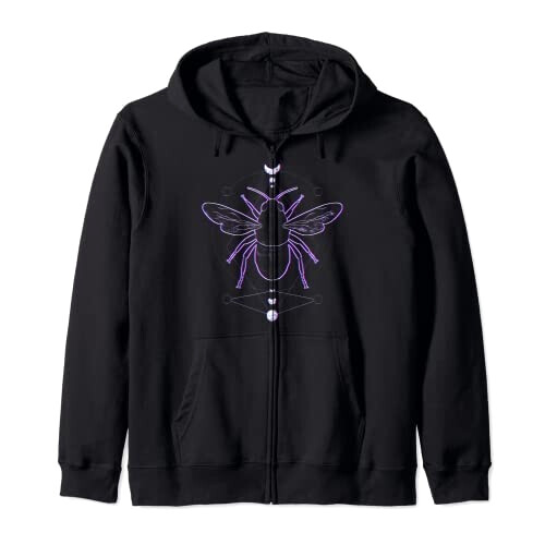 Sweat à capuche Scarabée noir homme/femme
