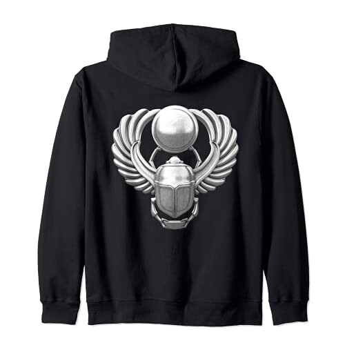 Sweat à capuche Scarabée noir homme/femme