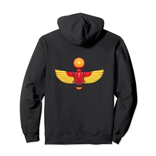 Sweat à capuche Scarabée noir homme/femme