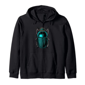 Sweat à capuche Scarabée noir homme/femme