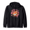 Sweat à capuche Fleur noir homme/femme - miniature