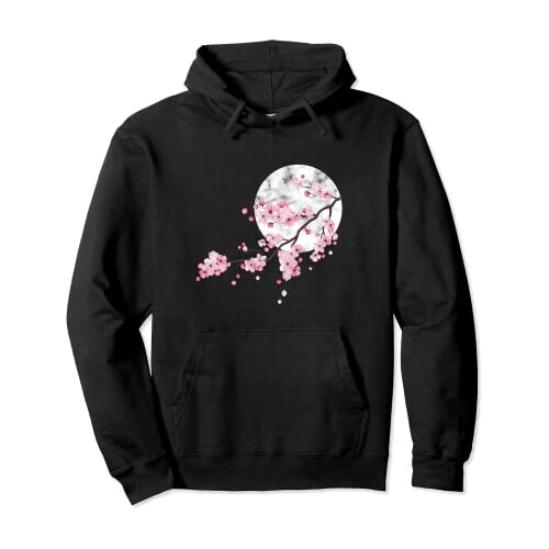 Sweat à capuche Fleur noir homme/femme