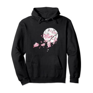 Sweat à capuche Fleur noir homme/femme