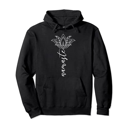 Sweat à capuche Fleur noir homme/femme