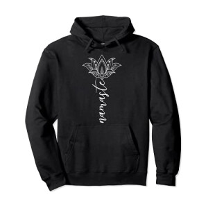 Sweat à capuche Fleur noir homme/femme