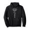 Sweat à capuche Fleur noir homme/femme - miniature