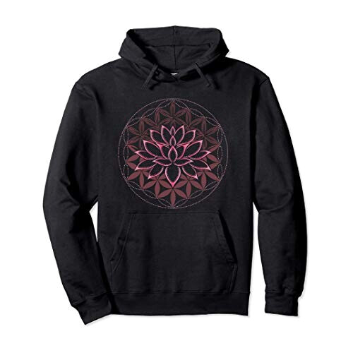 Sweat à capuche Fleur noir homme/femme