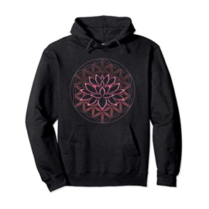 Sweat à capuche Fleur noir homme/femme