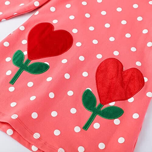 Sweat à capuche Rose - Fleur - pois & fille/garçon variant 2 