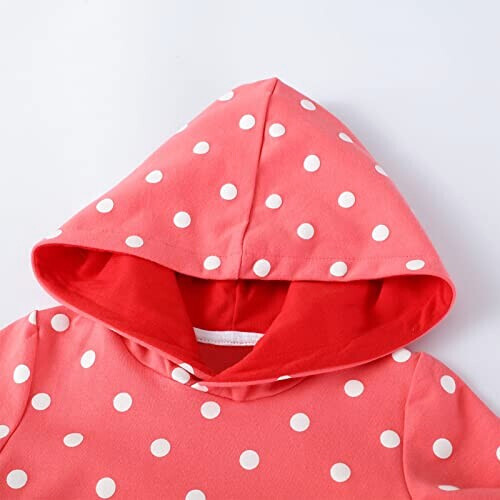 Sweat à capuche Rose - Fleur - pois & fille/garçon variant 3 