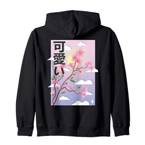 Sweat à capuche Fleur noir homme/femme