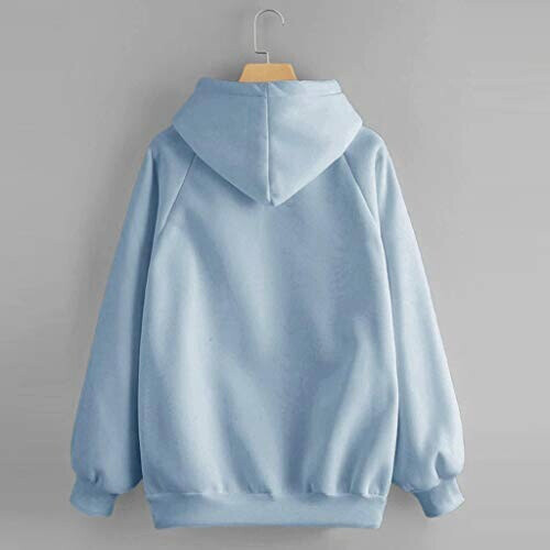 Sweat à capuche bleu femme variant 1 