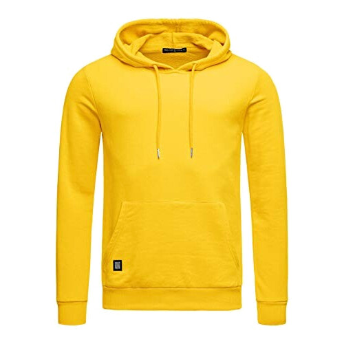 Sweat à capuche jaune m - homme/femme
