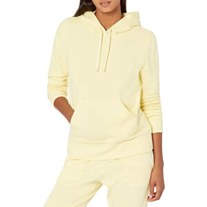 Sweat à capuche jaune clair femme