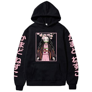 Sweat à capuche Nezuko - Demon Slayer - noir- homme/femme